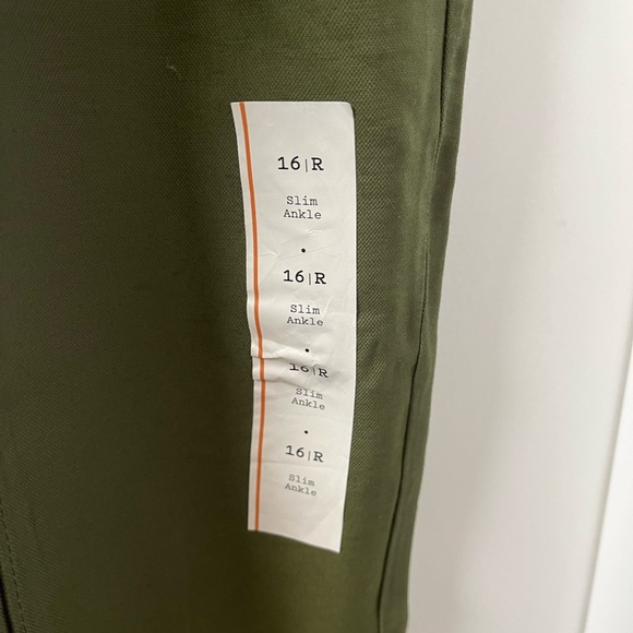 NWT A New Day Women’s Plus Sz 16R Slim Ankle Army Green Trouser Pant - Picture 10 of 10
